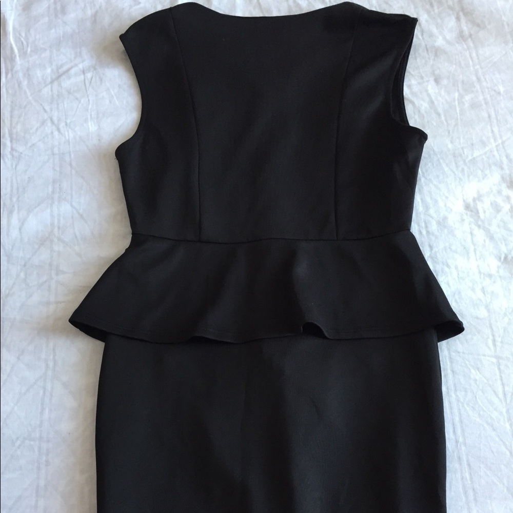 FREE WITH BUNDLE: Sleeveless Black Peplum Dress (2 for $30)
